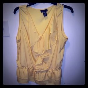 Yellow sleeveless top